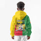 Personalised Afro Benin Kid Hoodie Flag Style - African Pattern