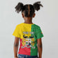 Personalised Afro Benin Kid T shirt Flag Style - African Pattern