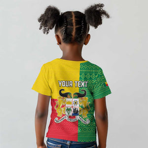 Personalised Afro Benin Kid T shirt Flag Style - African Pattern