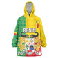 Personalised Afro Benin Kid Wearable Blanket Hoodie Flag Style - African Pattern