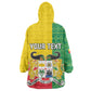 Personalised Afro Benin Kid Wearable Blanket Hoodie Flag Style - African Pattern
