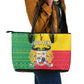 Personalised Afro Benin Leather Tote Bag Flag Style - African Pattern
