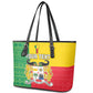 Personalised Afro Benin Leather Tote Bag Flag Style - African Pattern