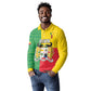 Personalised Afro Benin Long Sleeve Polo Shirt Flag Style - African Pattern