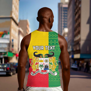 Personalised Afro Benin Men Tank Top Flag Style - African Pattern