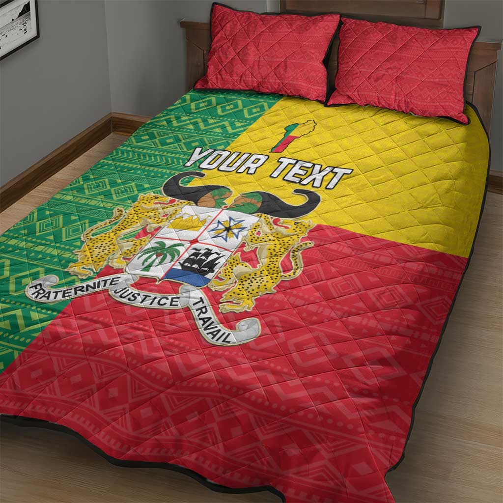 Personalised Afro Benin Quilt Bed Set Flag Style - African Pattern