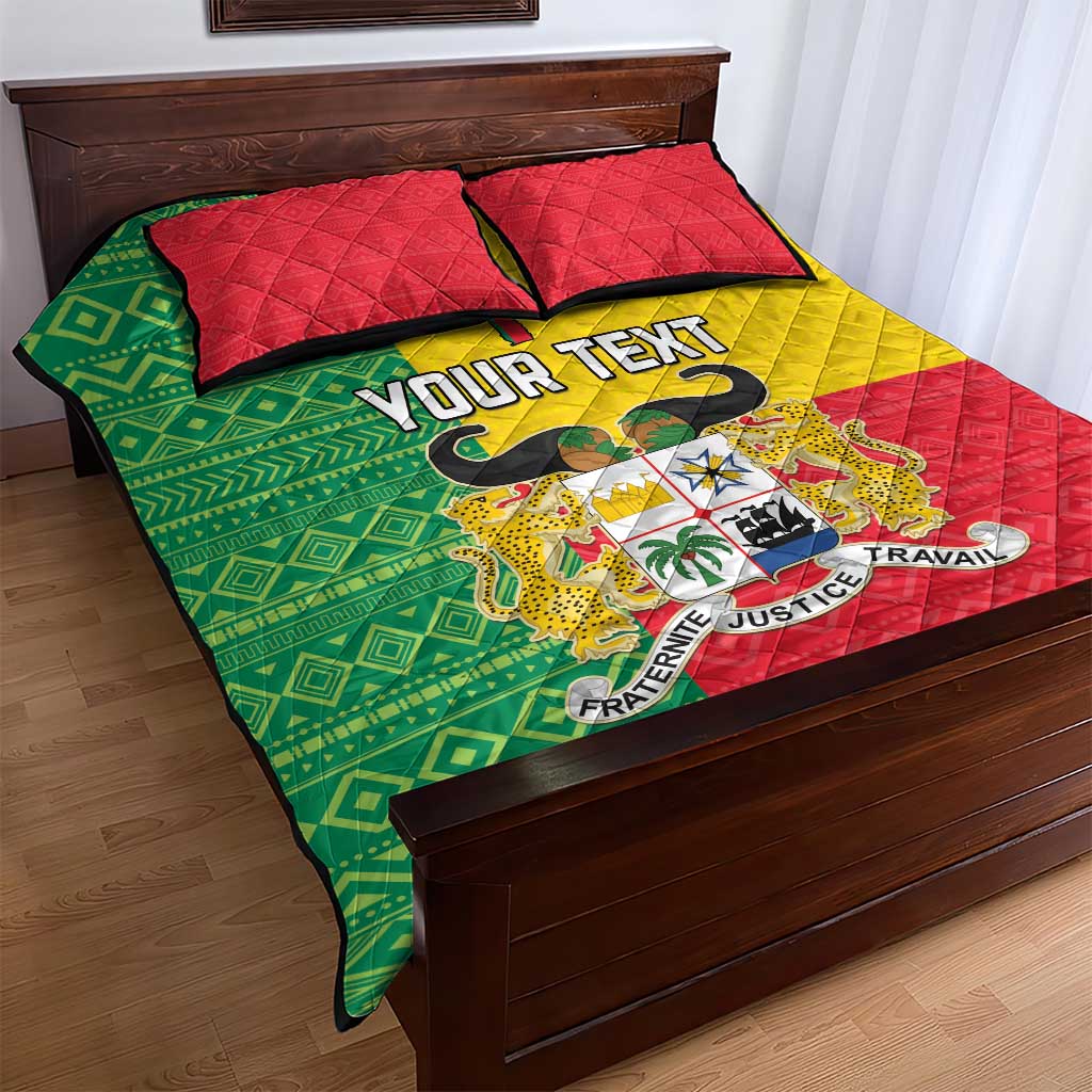 Personalised Afro Benin Quilt Bed Set Flag Style - African Pattern