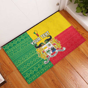 Personalised Afro Benin Rubber Doormat Flag Style - African Pattern