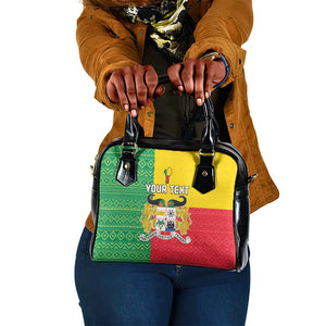 Personalised Afro Benin Shoulder Handbag Flag Style - African Pattern