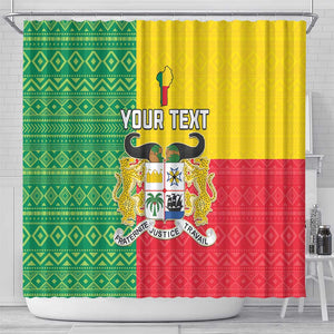 Personalised Afro Benin Shower Curtain Flag Style - African Pattern