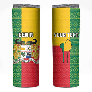 Personalised Afro Benin Skinny Tumbler Flag Style - African Pattern