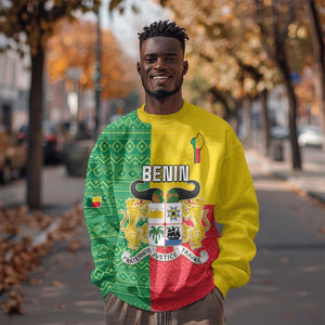 Personalised Afro Benin Sweatshirt Flag Style - African Pattern