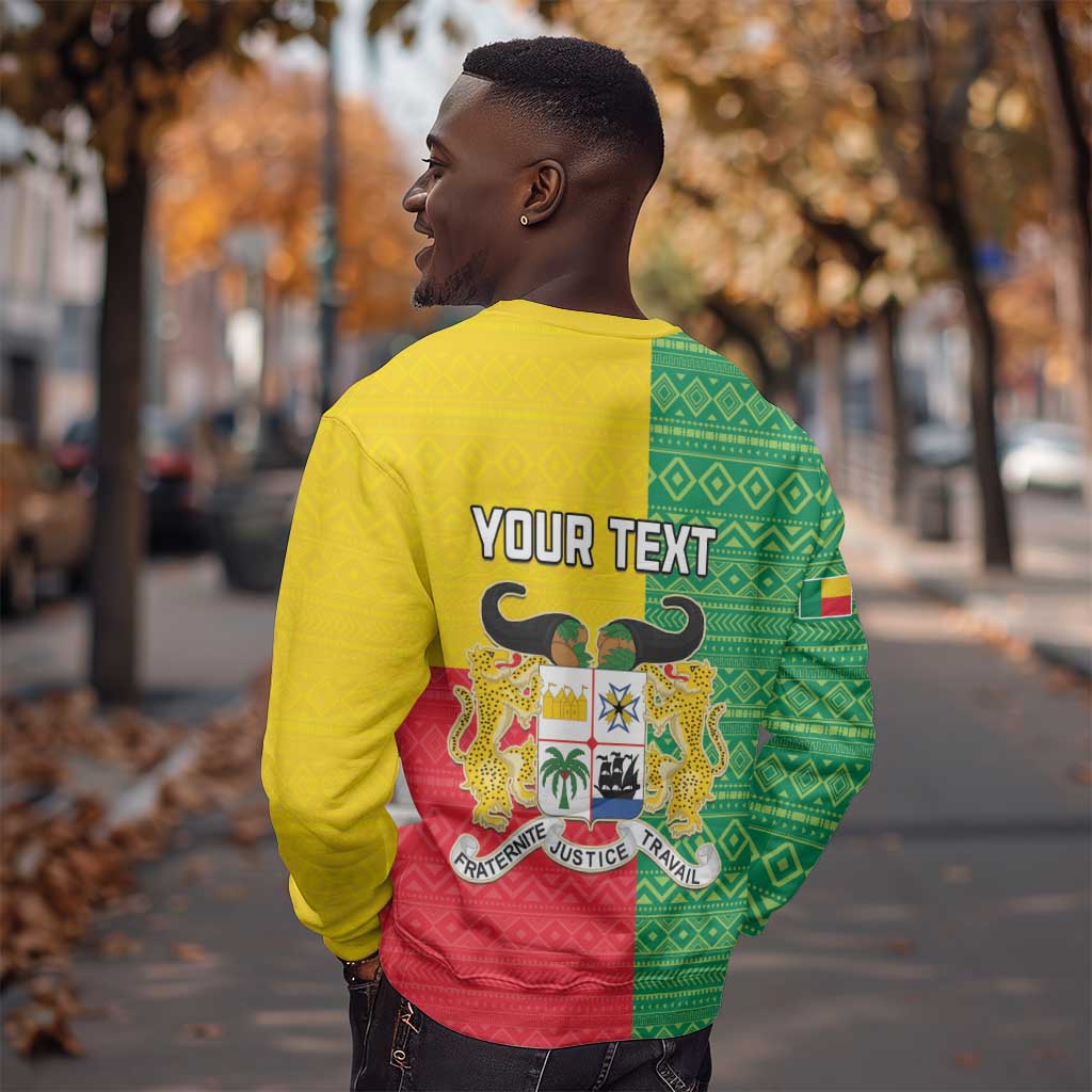 Personalised Afro Benin Sweatshirt Flag Style - African Pattern