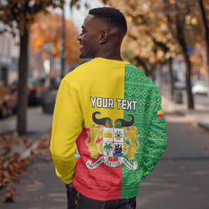 Personalised Afro Benin Sweatshirt Flag Style - African Pattern