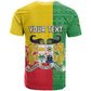 Personalised Afro Benin T shirt Flag Style - African Pattern