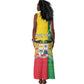 Personalised Afro Benin Tank Maxi Dress Flag Style - African Pattern