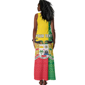Personalised Afro Benin Tank Maxi Dress Flag Style - African Pattern