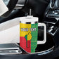 Personalised Afro Benin Tumbler With Handle Flag Style - African Pattern