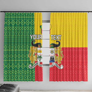 Personalised Afro Benin Window Curtain Flag Style - African Pattern