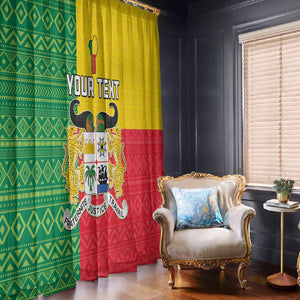 Personalised Afro Benin Window Curtain Flag Style - African Pattern