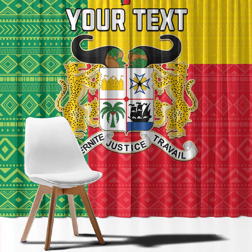 Personalised Afro Benin Window Curtain Flag Style - African Pattern