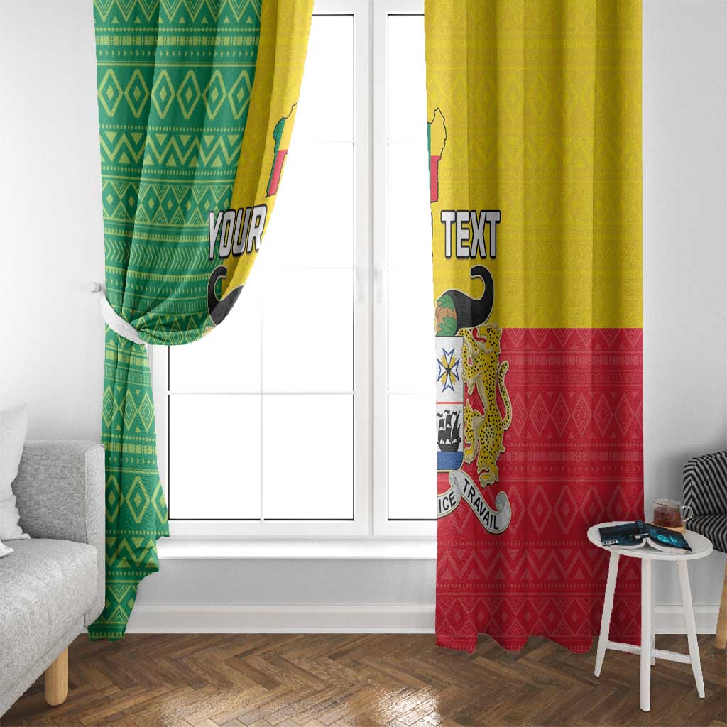 Personalised Afro Benin Window Curtain Flag Style - African Pattern