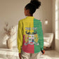 Personalised Afro Benin Women Casual Shirt Flag Style - African Pattern LT15