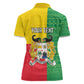Personalised Afro Benin Women Polo Shirt Flag Style - African Pattern