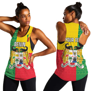 Personalised Afro Benin Women Racerback Tank Flag Style - African Pattern