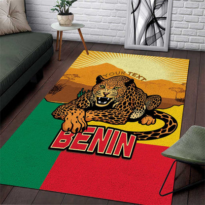 Personalised Afro Benin Leopard Area Rug Stay True - Stay Wild