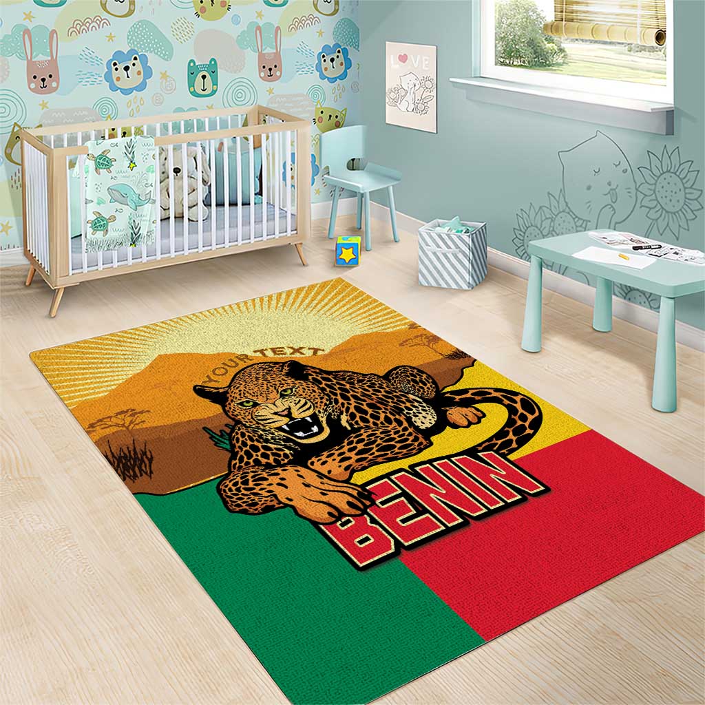 Personalised Afro Benin Leopard Area Rug Stay True - Stay Wild