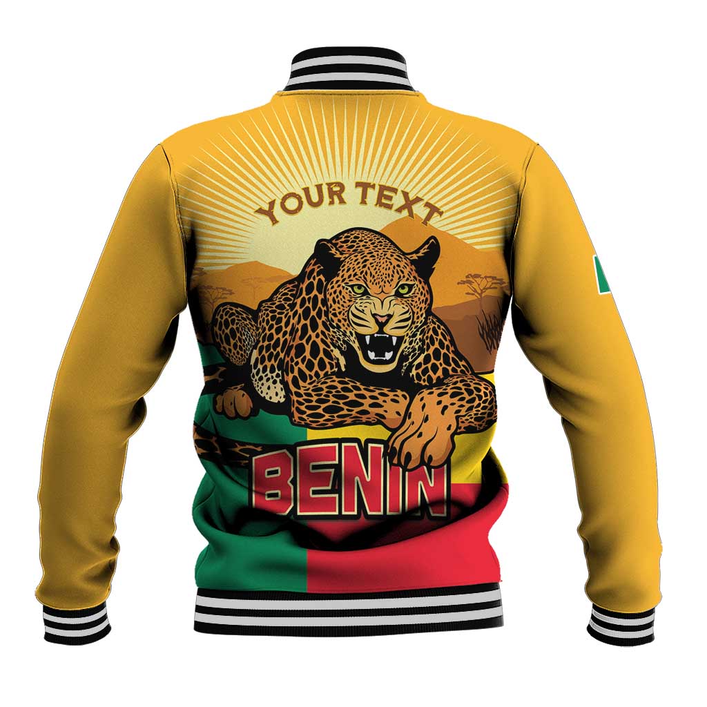 Personalised Afro Benin Leopard Baseball Jacket Stay True - Stay Wild