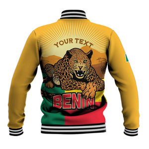 Personalised Afro Benin Leopard Baseball Jacket Stay True - Stay Wild