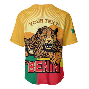 Personalised Afro Benin Leopard Baseball Jersey Stay True - Stay Wild