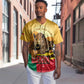 Personalised Afro Benin Leopard Baseball Jersey Stay True - Stay Wild