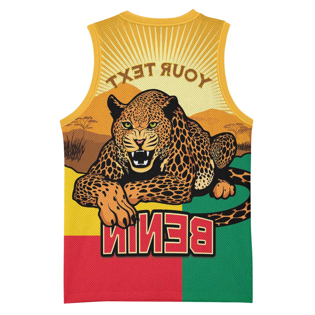 Personalised Afro Benin Leopard Basketball Jersey Stay True - Stay Wild - African Pride