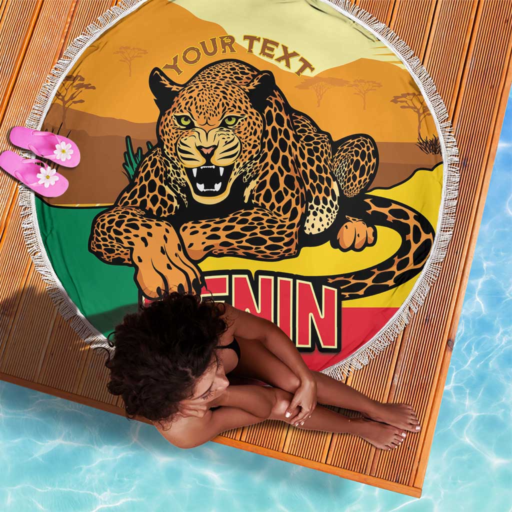 Personalised Afro Benin Leopard Beach Blanket Stay True - Stay Wild