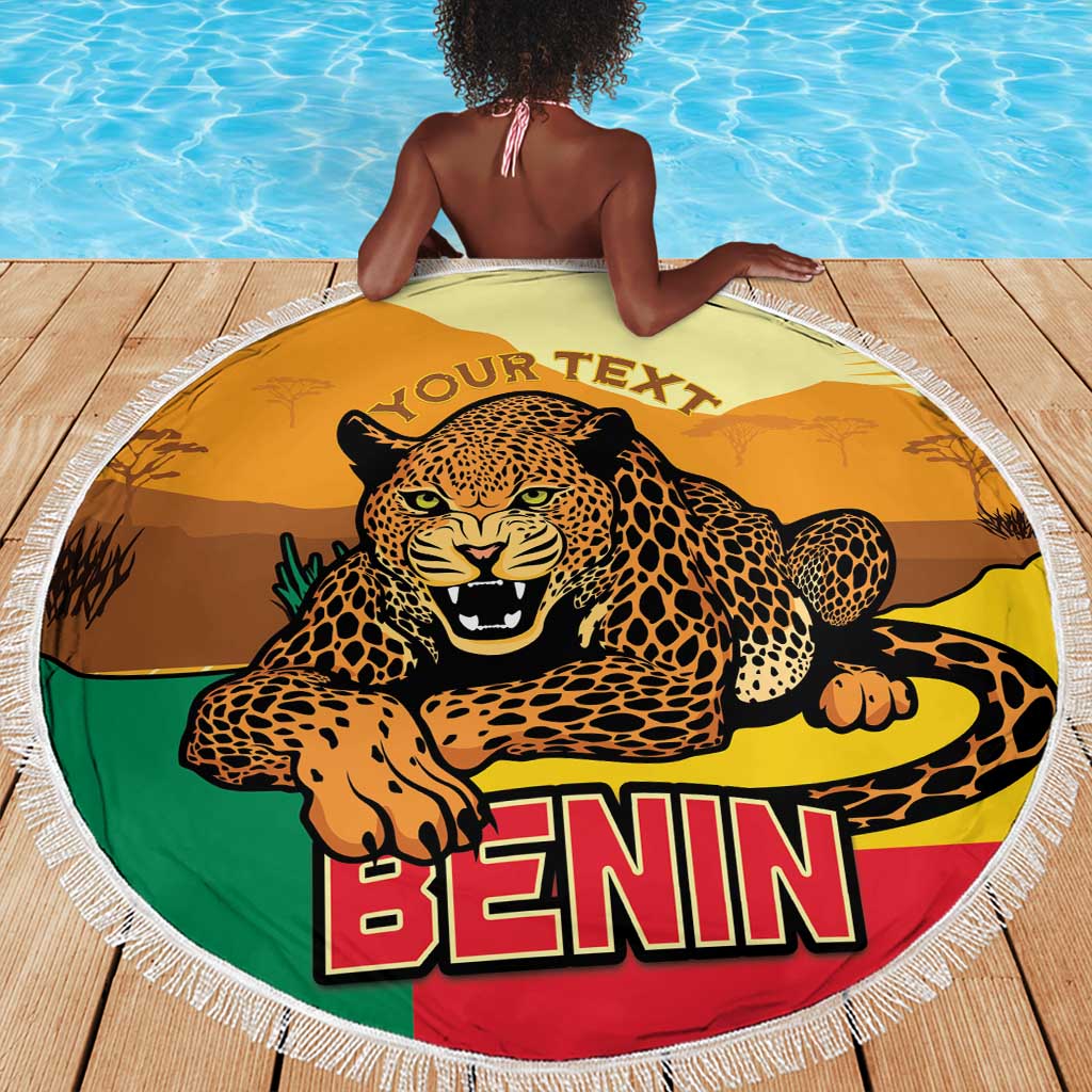 Personalised Afro Benin Leopard Beach Blanket Stay True - Stay Wild