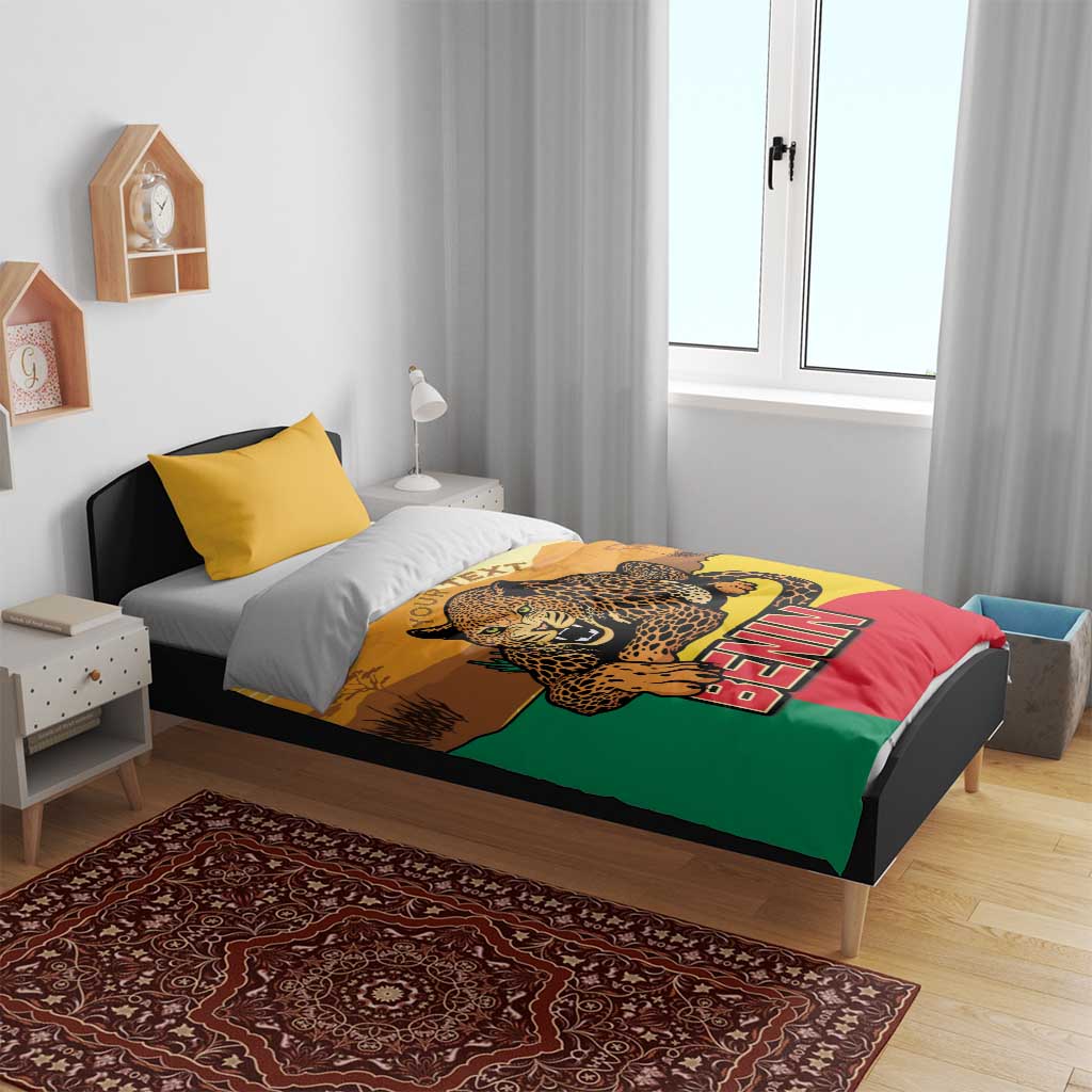 Personalised Afro Benin Leopard Bedding Set Stay True - Stay Wild