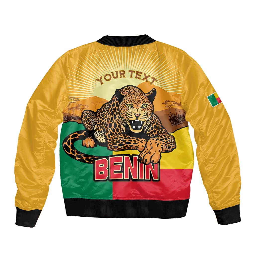 Personalised Afro Benin Leopard Bomber Jacket Stay True - Stay Wild