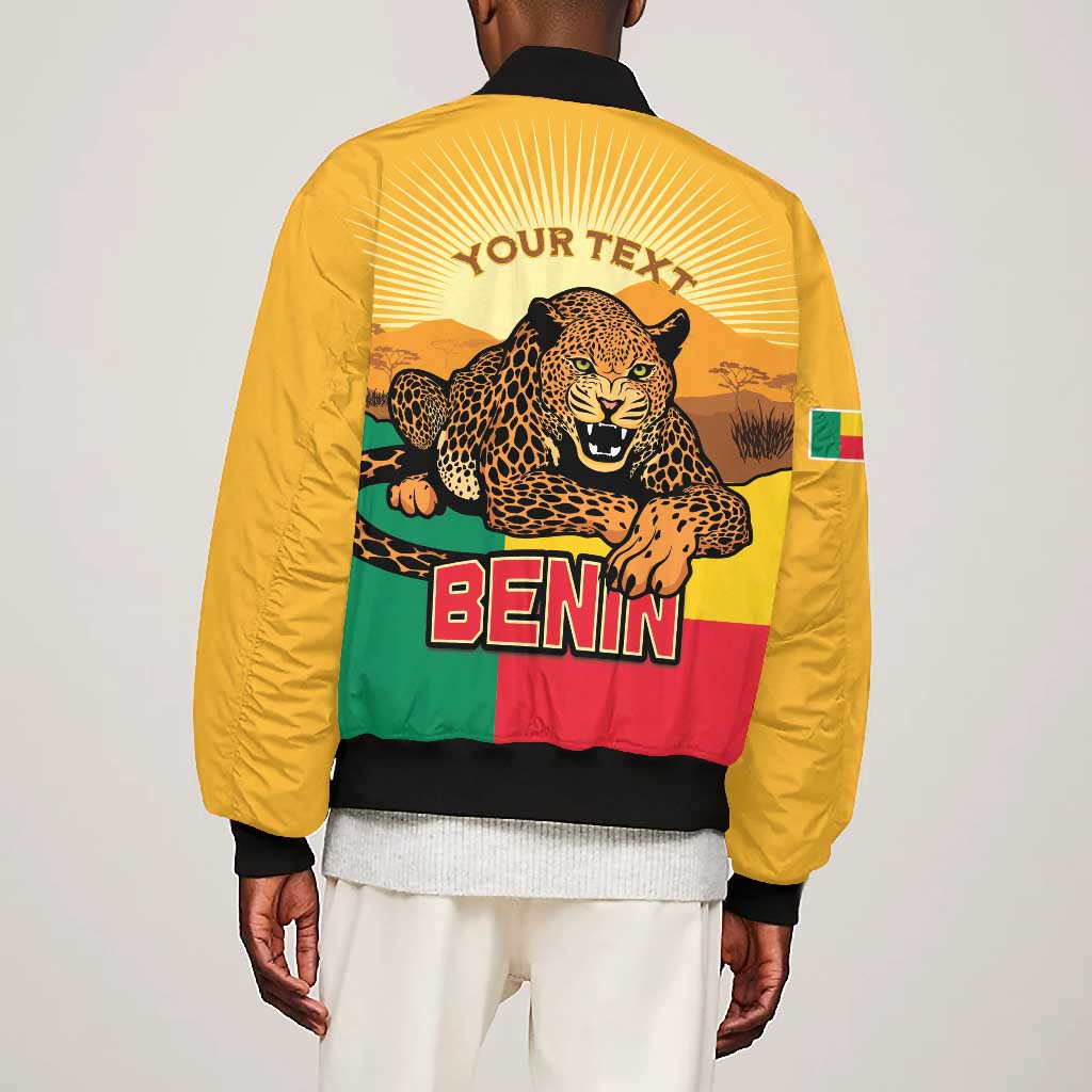 Personalised Afro Benin Leopard Bomber Jacket Stay True - Stay Wild