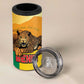 Personalised Afro Benin Leopard 4 in 1 Can Cooler Tumbler Stay True - Stay Wild