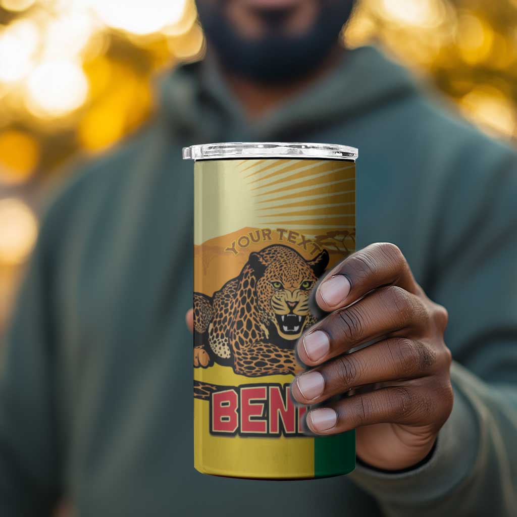 Personalised Afro Benin Leopard 4 in 1 Can Cooler Tumbler Stay True - Stay Wild