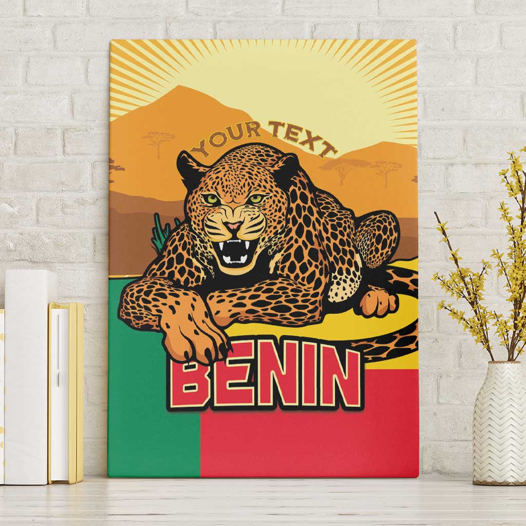 Personalised Afro Benin Leopard Canvas Wall Art Stay True - Stay Wild