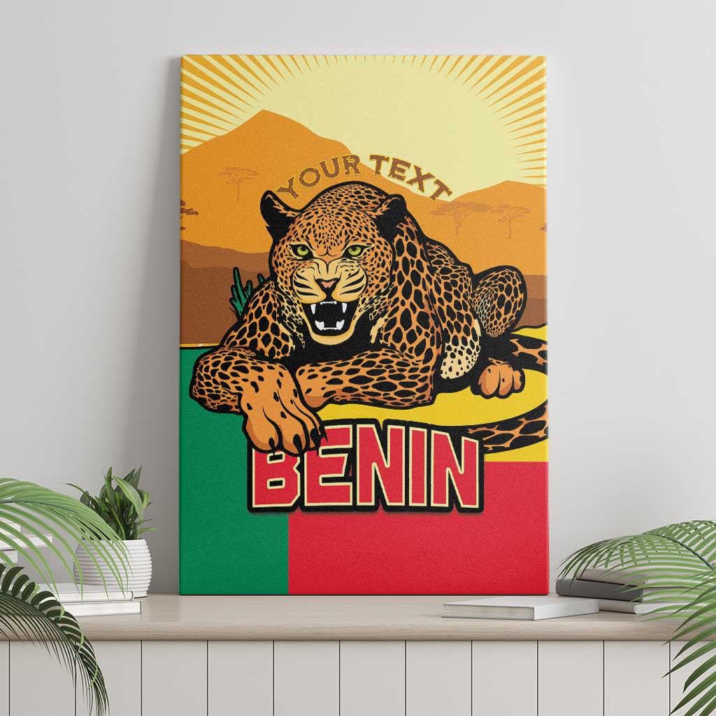 Personalised Afro Benin Leopard Canvas Wall Art Stay True - Stay Wild