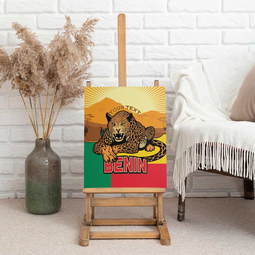 Personalised Afro Benin Leopard Canvas Wall Art Stay True - Stay Wild