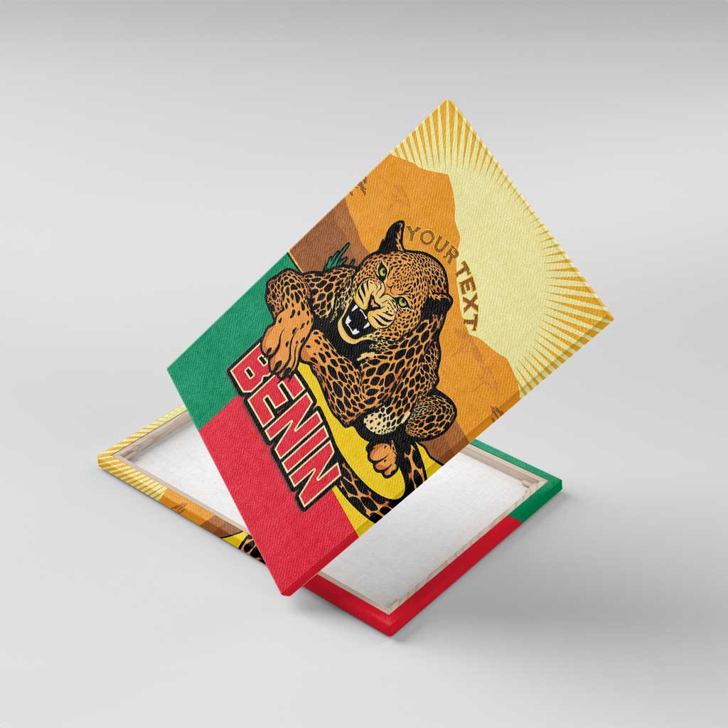 Personalised Afro Benin Leopard Canvas Wall Art Stay True - Stay Wild