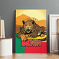 Personalised Afro Benin Leopard Canvas Wall Art Stay True - Stay Wild