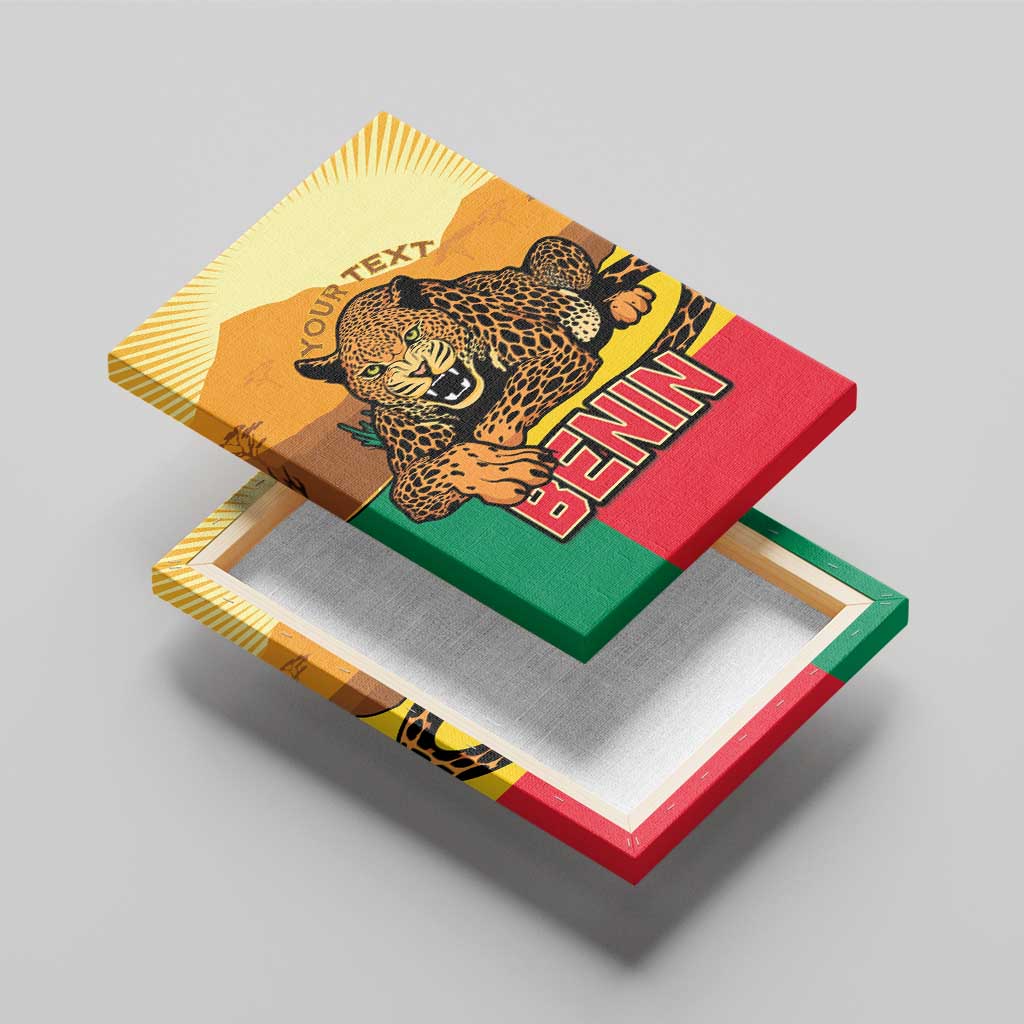 Personalised Afro Benin Leopard Canvas Wall Art Stay True - Stay Wild