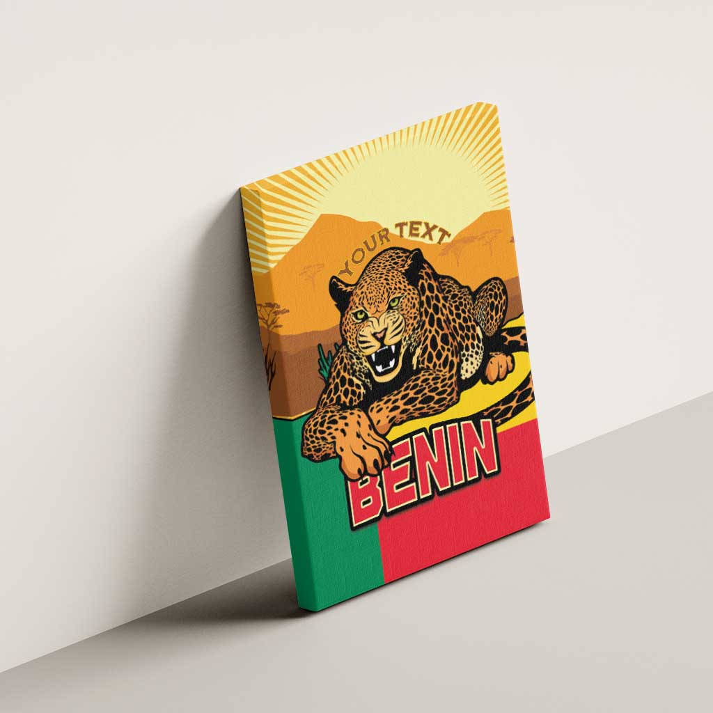 Personalised Afro Benin Leopard Canvas Wall Art Stay True - Stay Wild